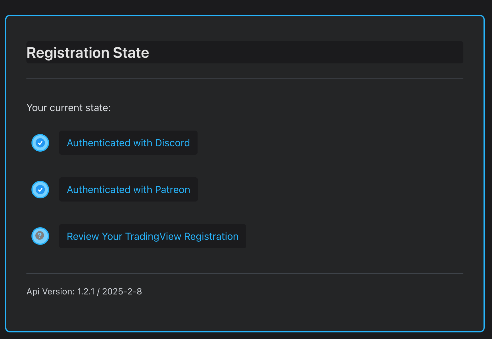 Indicator Registration Form - part 2