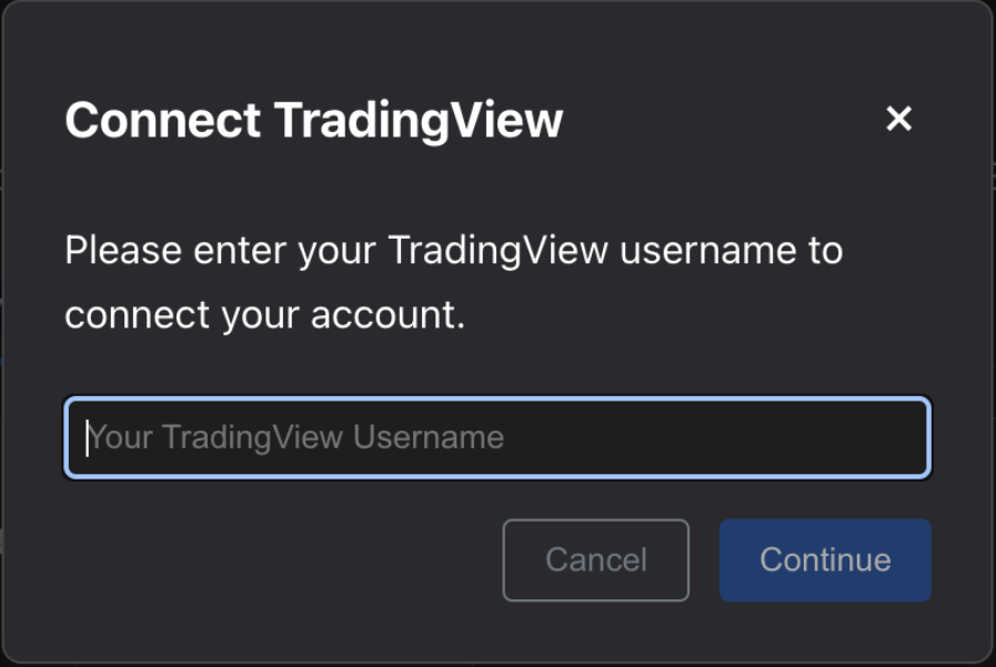 Connect TradingView Modal